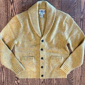 Golden yellow donegal Brooks Brothers cardigan